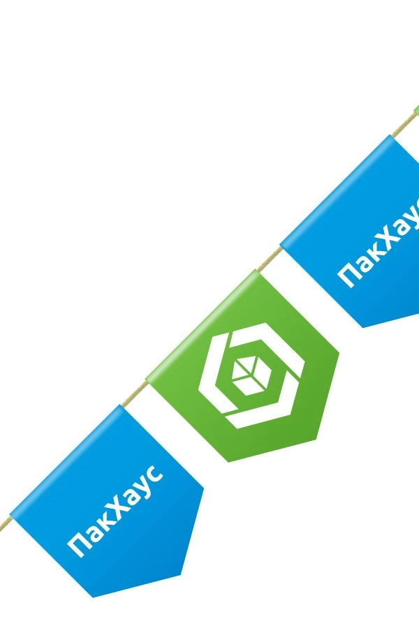 Флажная лента с печатью, внешний угол#1