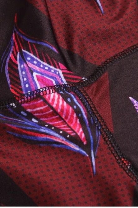 Комплект женский с принтом "Shamanic Feathers"#4