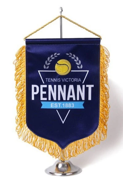 Вымпел Герб печатный с вышивкой из сатена с бахромой, 15х22 см#2