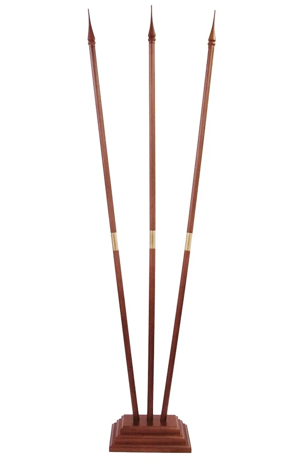 Подставка деревянная с основанием Пирамида (бук) 3 штока 2,2 м#4