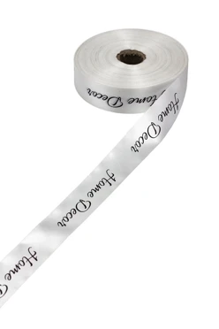 Лента сатин ширина 3 см, печать черным с одной стороны#2