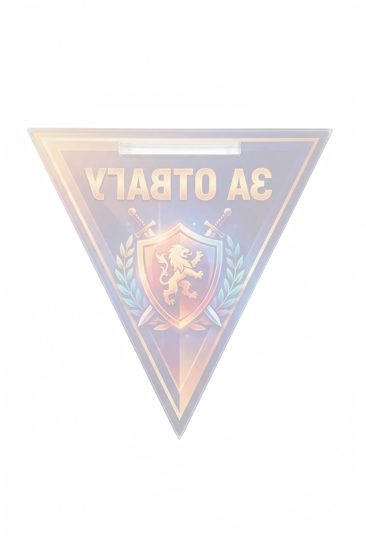 Медаль из акрила АС6001 Треугольник 60 мм с печатью "For courage"#1