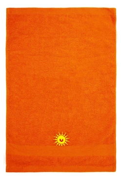 Купить полотенце махровое 70х140 cм с вышивкой (Color), оранжевое