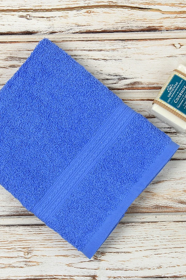 Купить полотенце махровое 40х70 см, синее