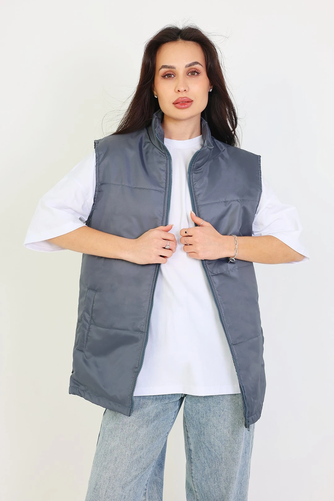 Жилет Оливер унисекс, однотонный темно-серый#2