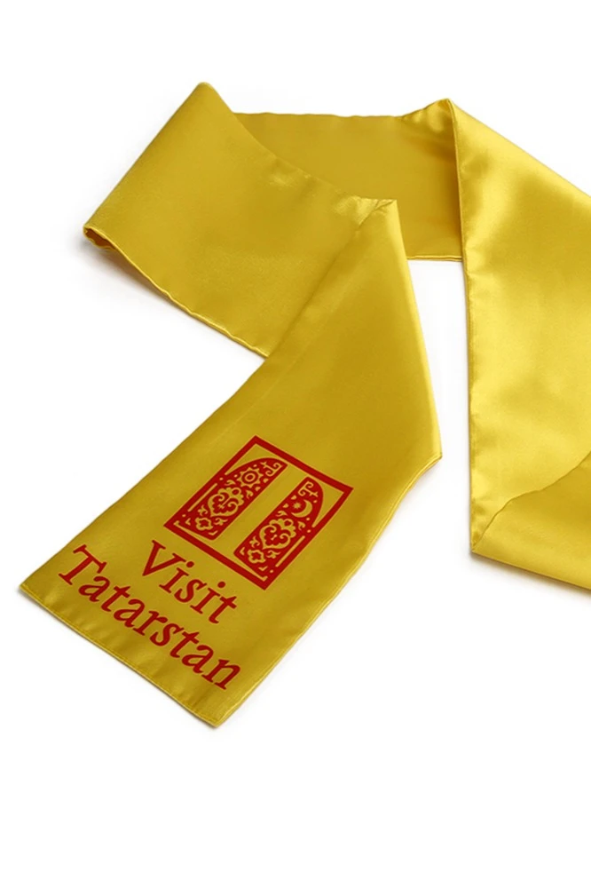 Шарф двухслойный легкий 15х150 см, с полной запечаткой "Visit Tatarstan"#1