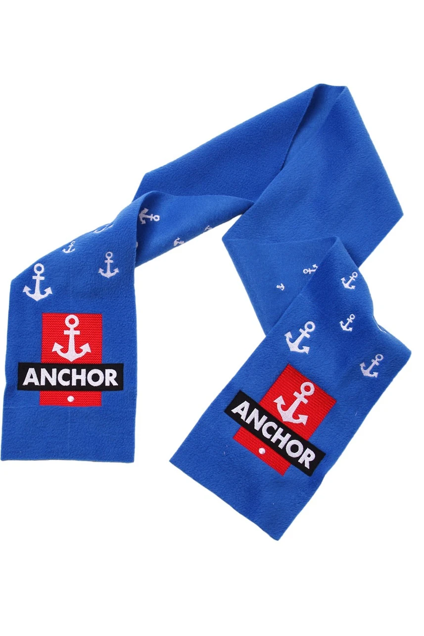 Шарф флисовый однослойный 15х120 см, однотонный "Anchor"#1