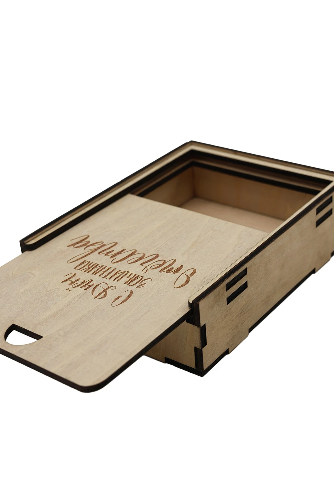 Коробка из фанеры с нанесением 140х105х39 мм#4