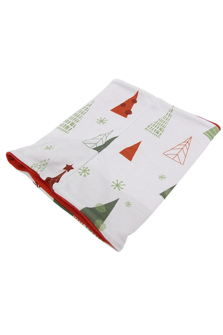 Бафф Арктик двухслойный на флисе взрослый, с полной запечаткой "Christmas trees"#1