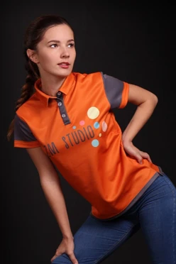 Купить поло Стар из ники женская с полной запечаткой (полиэстер)