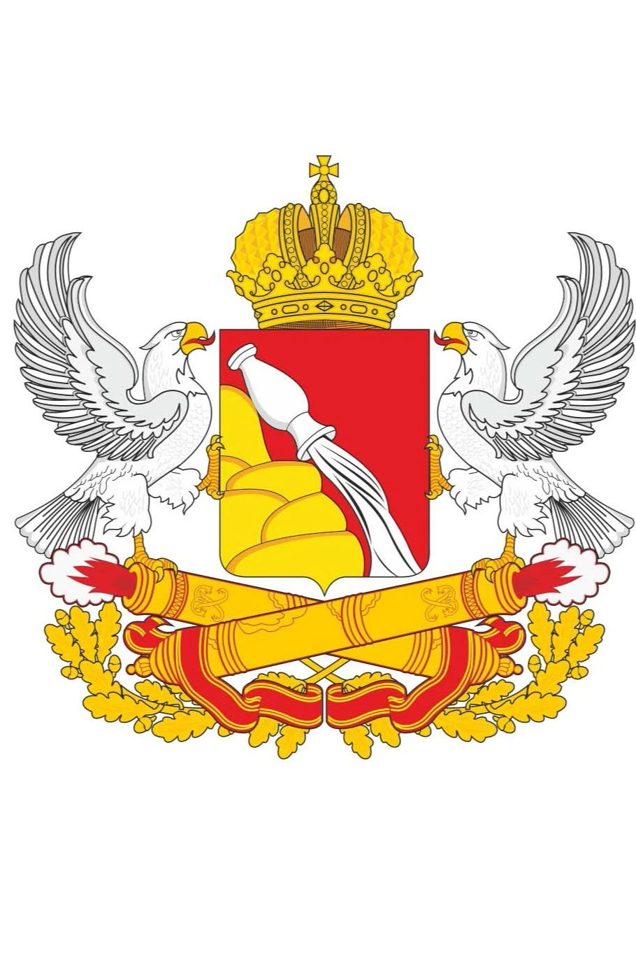 Герб Воронежской области  53х61 см, печатный#1