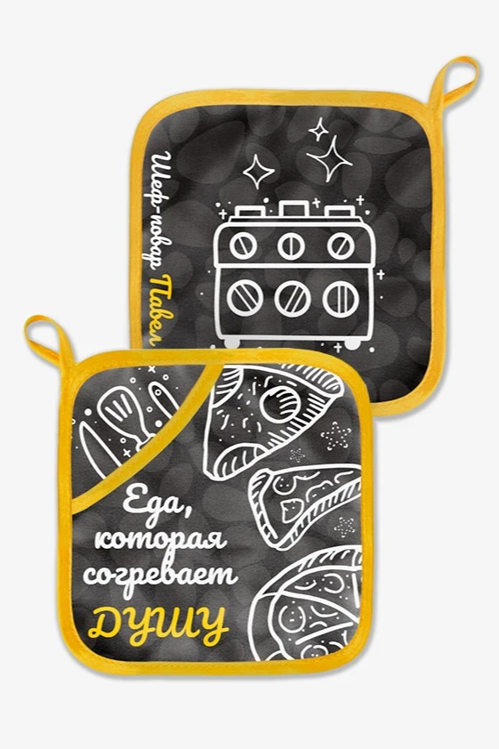 Купить прихватку Маффин с полной запечаткой "Еда, которая согревает душу"