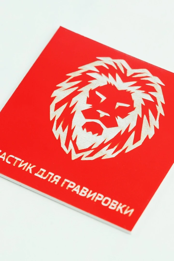 Купить пластик двухслойный глянцевый 200х300 мм 1,5 мм, красный/белый