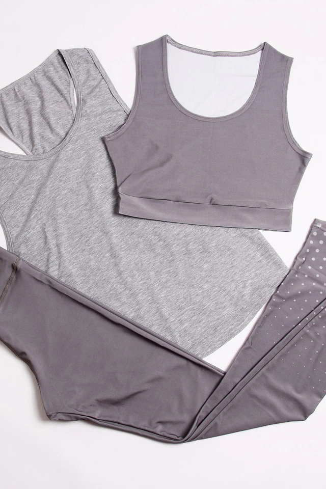 Комплект 3в1 женский комбинированный "Grey Fog"#1