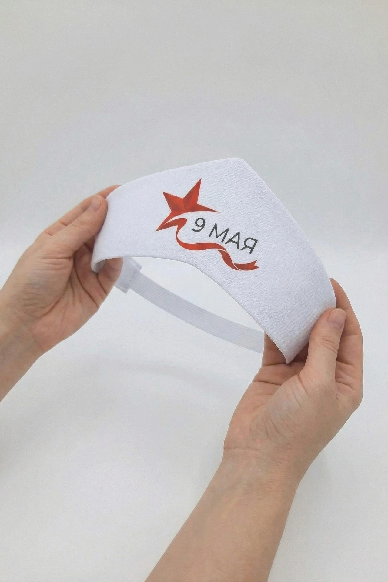 Кокошник Роко 8х51 см с принтом "9 Мая"#2