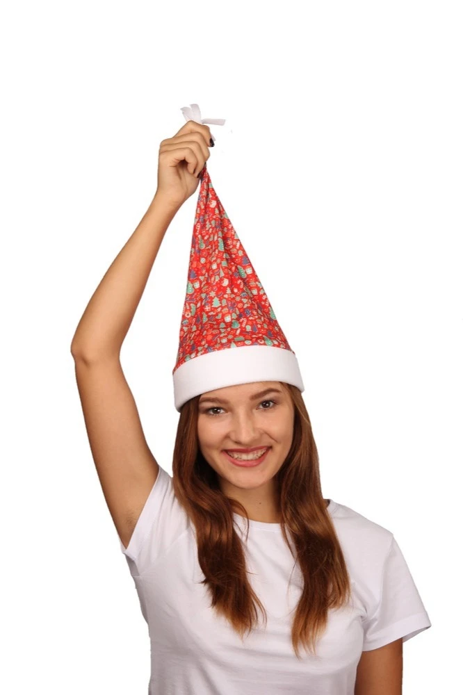 Колпак Новогодний с принтом "Christmas"#2