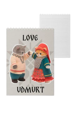 Купить блокнот фирменный А5 на пружине (40 листов) с принтом "Love Udmurt" Купить блокнот фирменный А5 на пружине (40 листов) с принтом "Love Udmurt"