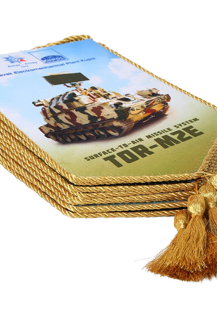 Вымпел Угол печатный из атласа со шнуром и кистью, 15х22 см "TOR-M2K"#4