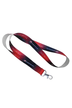 Лента для бейджа блекаут ширина 2,5 см, с карабином-люкс, с печатью#1 Лента для бейджа блекаут ширина 2,5 см, с карабином-люкс, с печатью#1