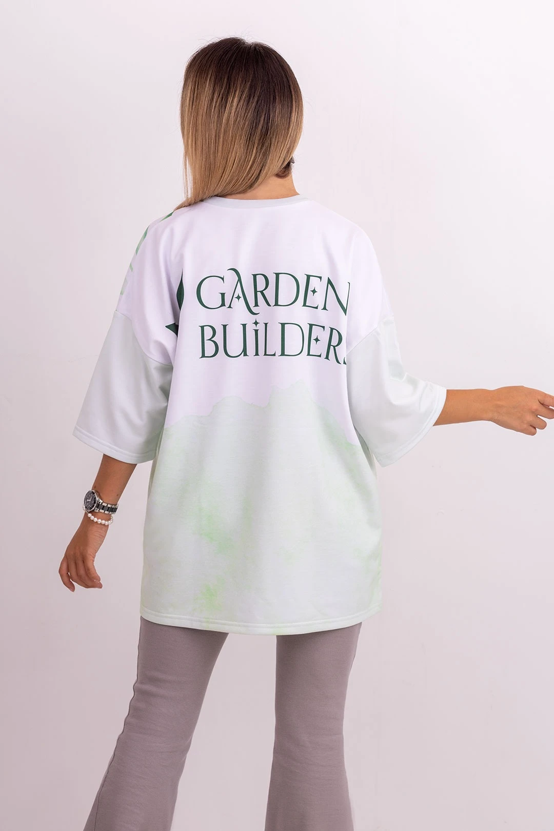 Футболка Макс оверсайз унисекс из футера с полной запечаткой "Garden Builder"#1