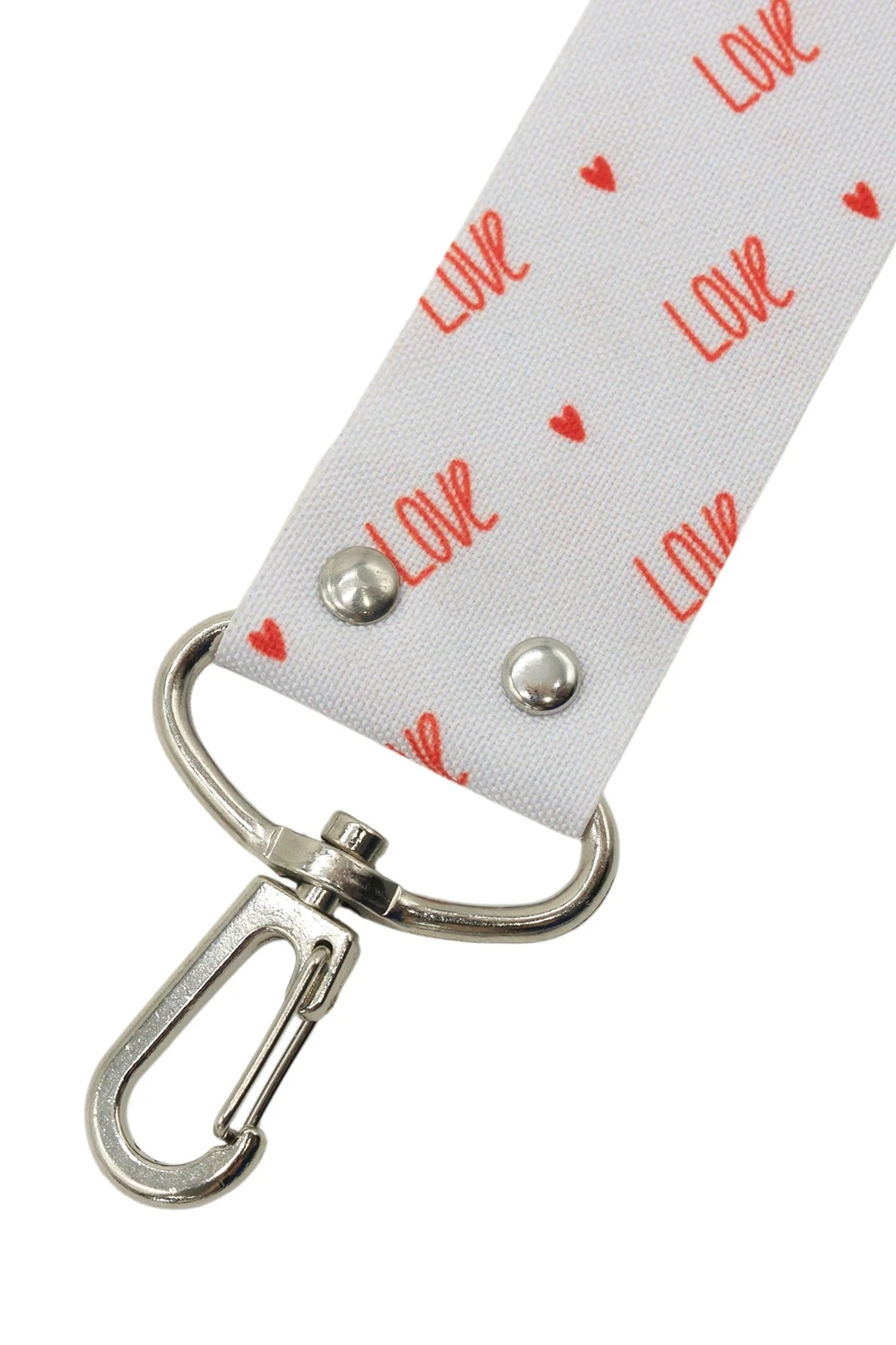 Ремувка-шеврон 3х15 см с карабином "Love"