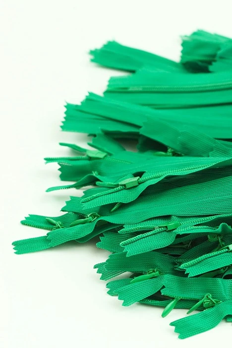 Молния спиральная потайная неразъемная 50 см, тип 3, зеленая#3