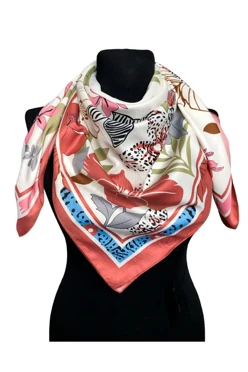Купить косынку Шарлотта 80х80х120 см, с полной запечаткой "Flower extravaganza"