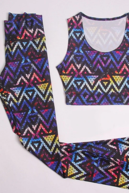 Комплект женский с принтом "Grunge Galaxy"#1