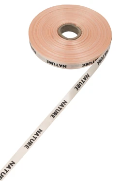 Купить ленту сатин ширина 1 см кремовая, печать черным с одной стороны