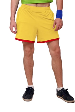 Купить шорты унисекс из кулирной глади лимонные