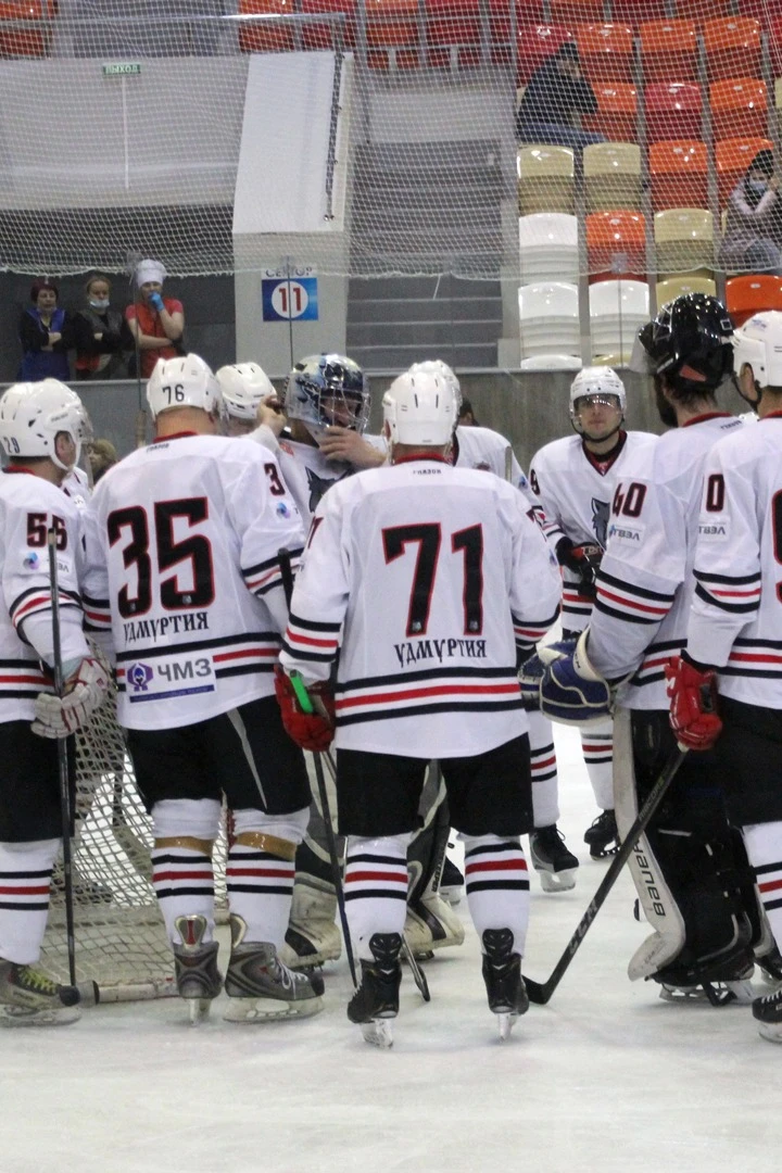 Свитер хоккейный игровой взрослый с полной запечаткой "Udmurtia Progress"#1