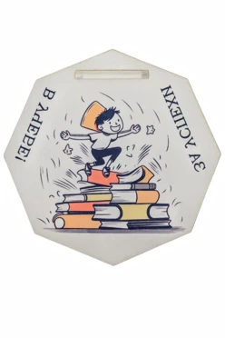 Медаль из акрила АС7011 Многоугольник 70 мм с печатью#2