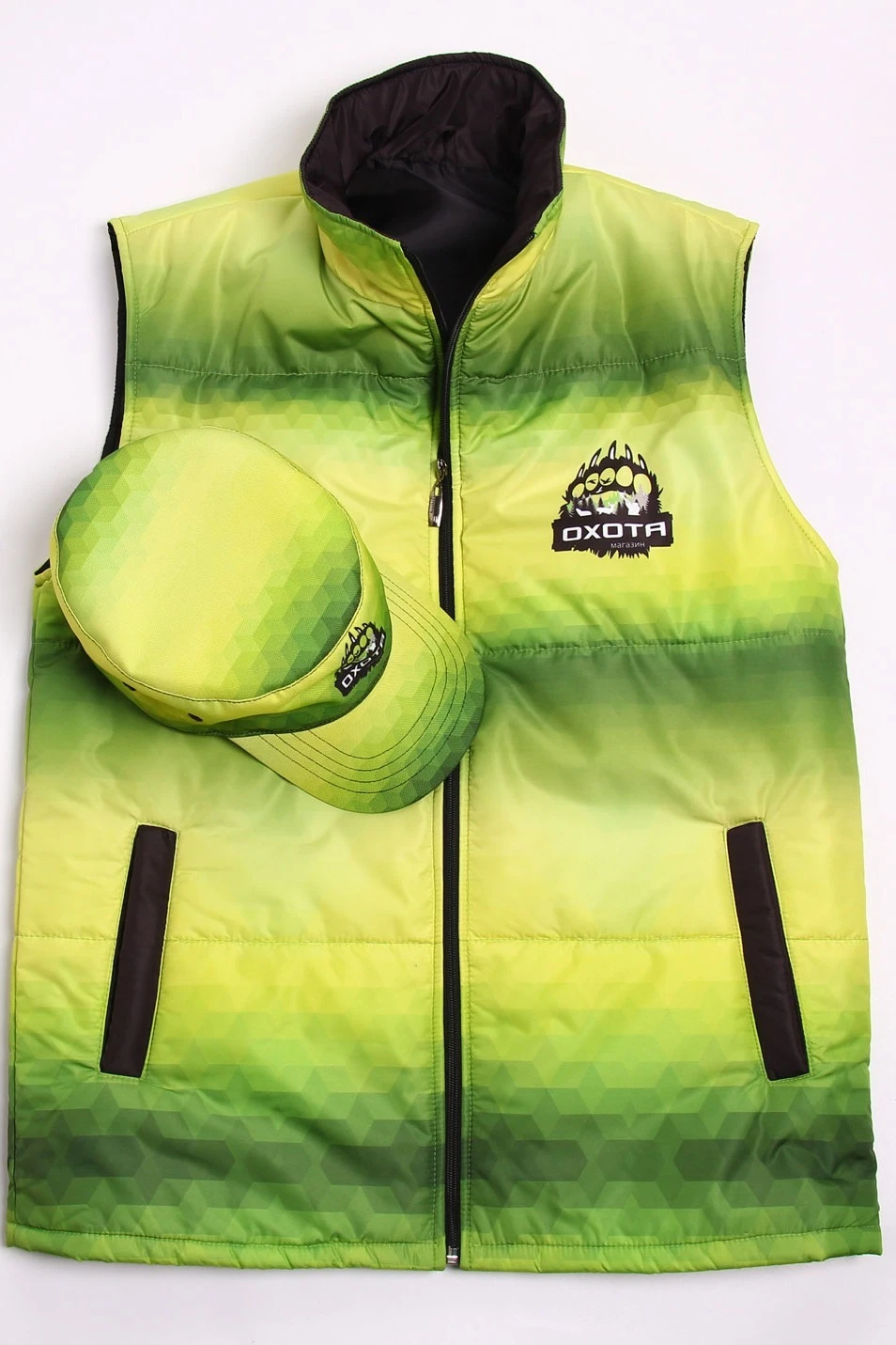 Жилет Портер на синтепоне со стежкой унисекс, с полной запечаткой "Hunt"#2