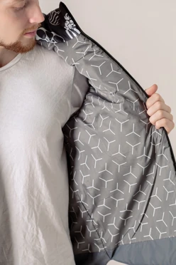 Жилет Бостон на синтепоне со стежкой унисекс, с полной запечаткой#1