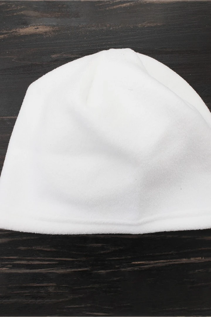 Шапка Вайт флисовая однослойная детская, однотонная белая#3