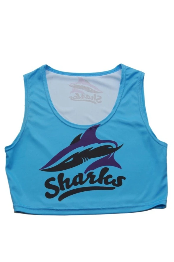 Форма Ника с шортами женская, с полной запечаткой "Sharks"#1