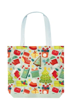 Купить сумку Эко Колор из двунитки 50х40х10 см, печать с двух сторон "Christmas"