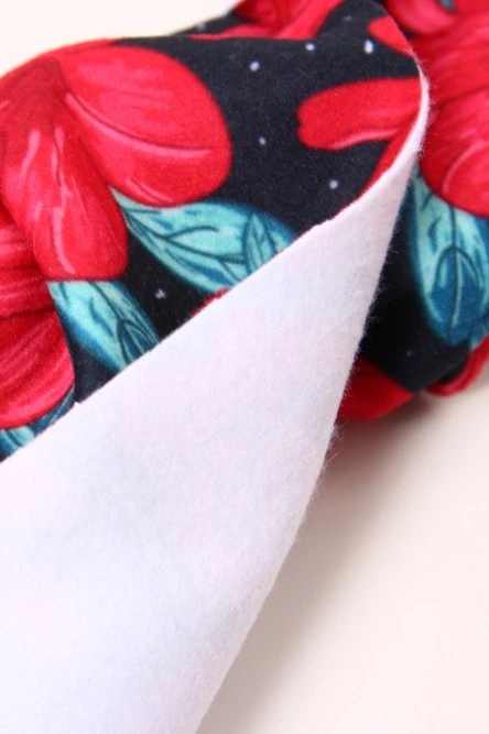 Шарф однослойный утепленный 15х120 см, полной запечаткой "Flora Bella"#7