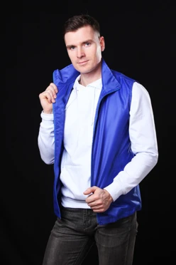 Купить жилет Брайт однотонный взрослый васлёк