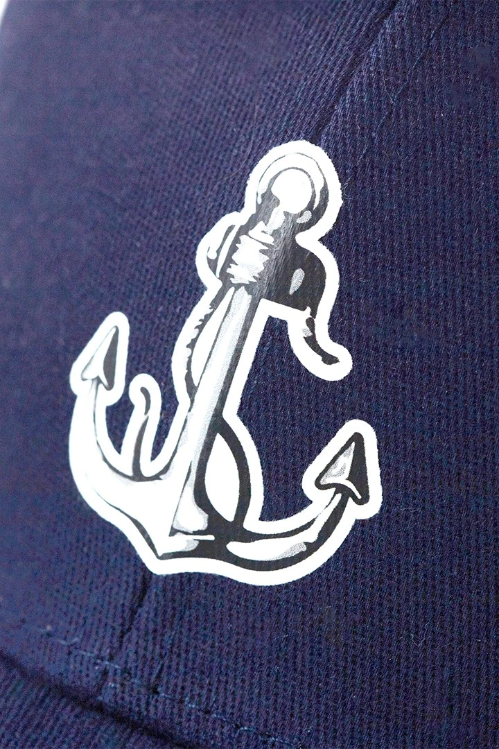 Купить бейсболку Брент шестиклинку взрослую, однотонную "Якорь"