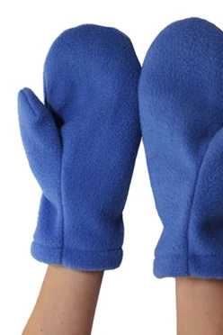 Купить варежки флисовые подростковые синие