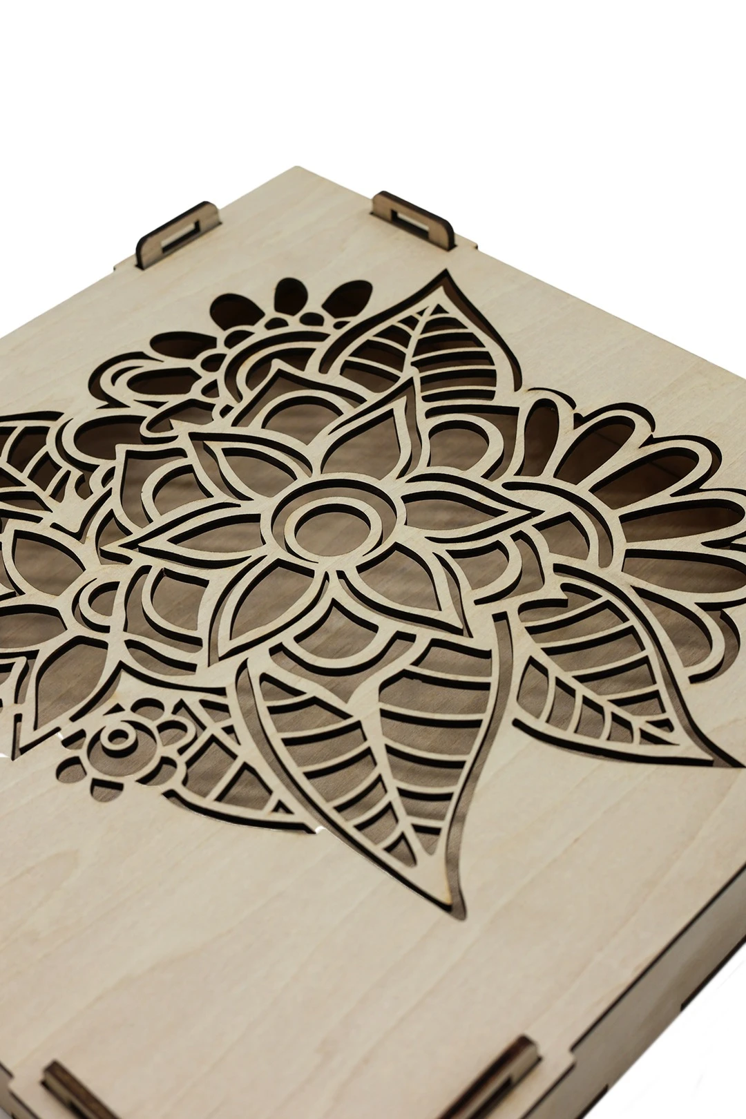 Коробка из фанеры с нанесением 257х257х51 мм#5