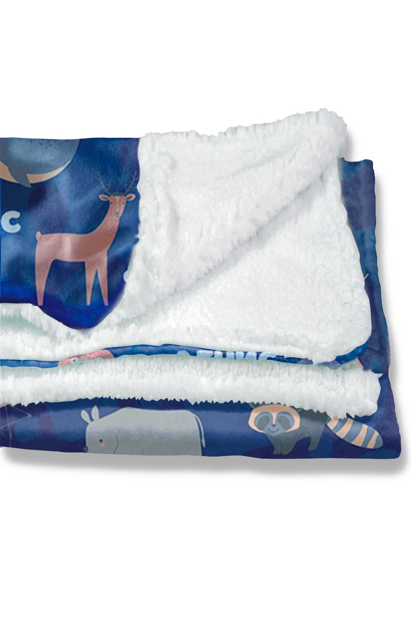 Купить плед Слипи флисовый 140х200 см (двухслойный), с принтом "Denis"