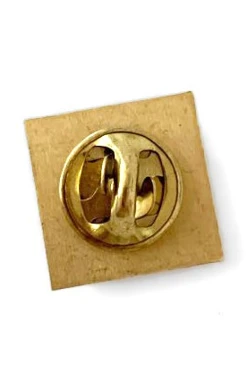 Значок заливной Квадрат 17х17 мм, с печатью#2