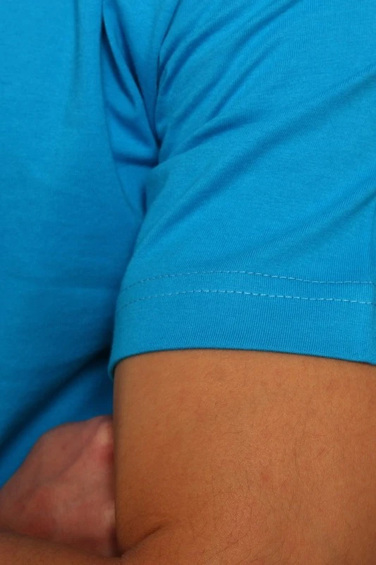 Футболка Премиум унисекс (Modern) однотонная голубая (хлопок)#1