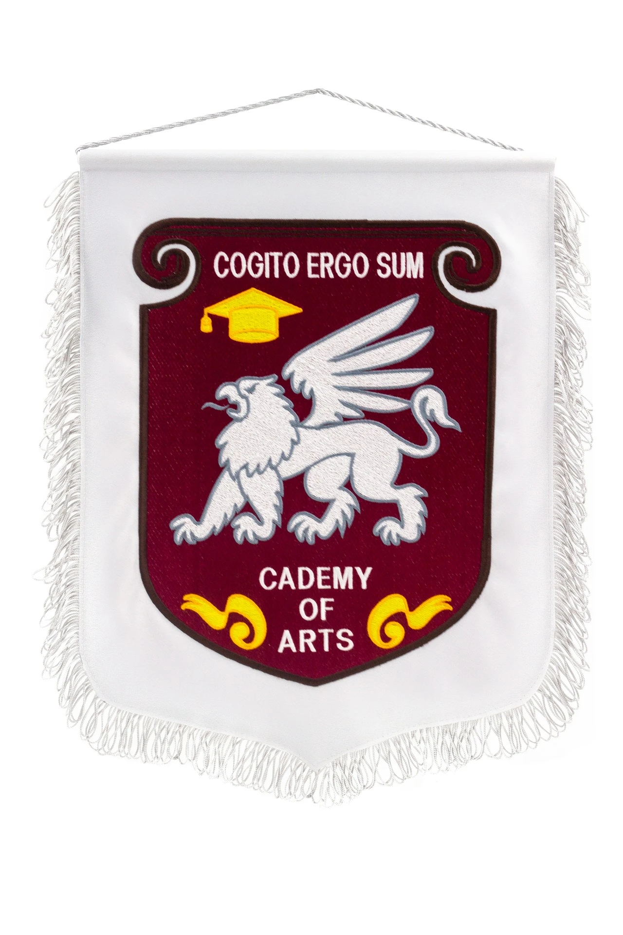 Вымпел Герб печатный с вышивкой из сатена с бахромой, 30х40 см#2