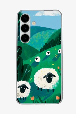 Купить чехол для Samsung S24 с принтом "Sheeps in feild"