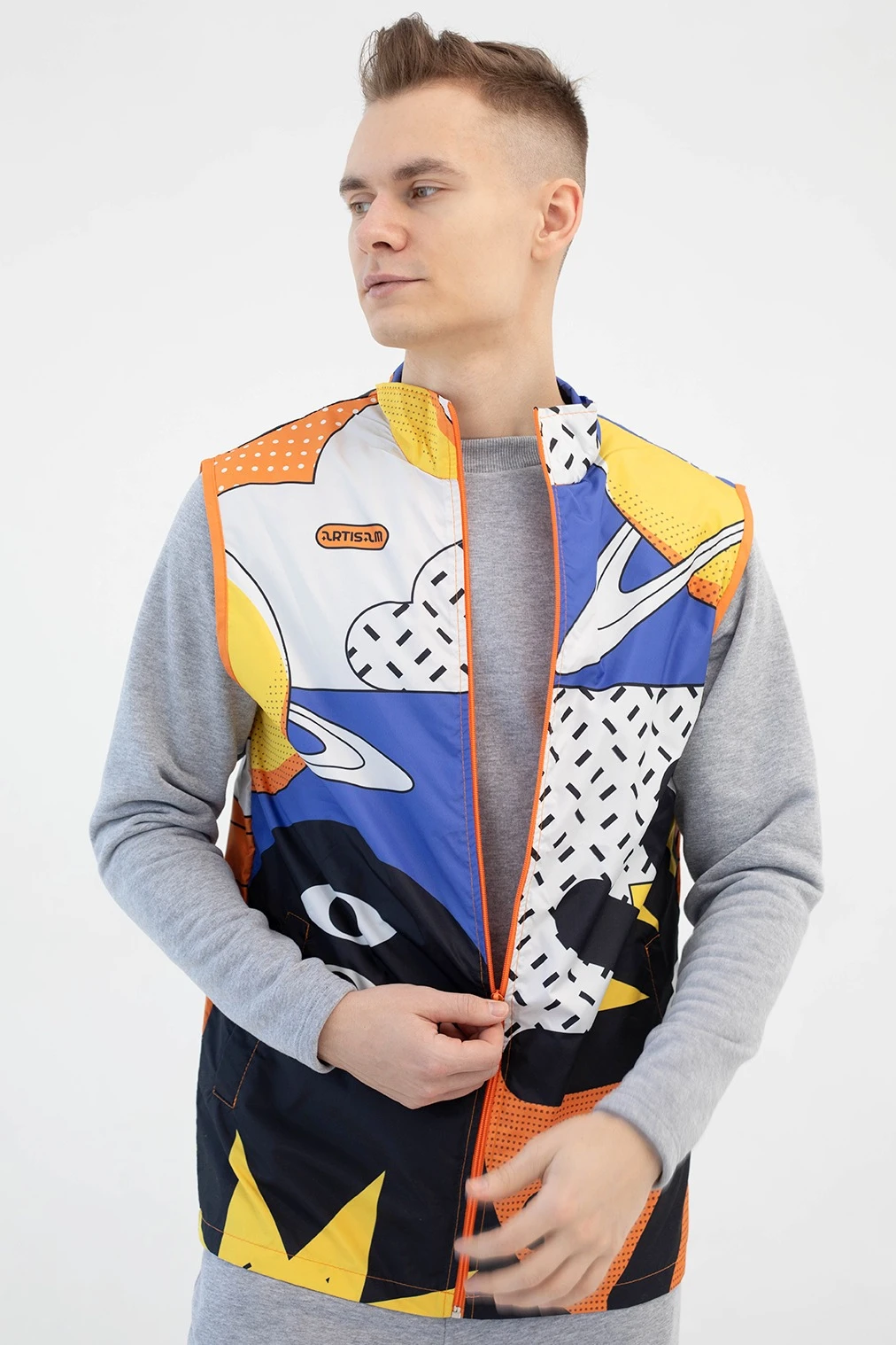 Жилет Брендон без подклада унисекс, с полной запечаткой#4