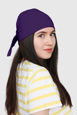 Купить бандану трикотажную взрослую 70х70 см, однотонную фиолетовую