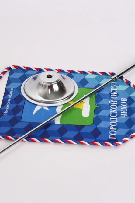 Подставка под вымпел (хромированная сталь) фигурная 31 см#5